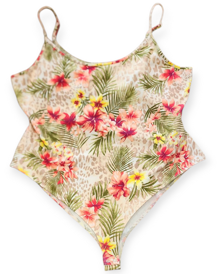 FOREVER 21+ WOMEN'S BODYSUIT WITH FLORAL PRINT
