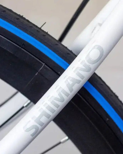 Zyclos Hybrid Bike - 700C - White/Black ZYK-ZES-- open box-WB