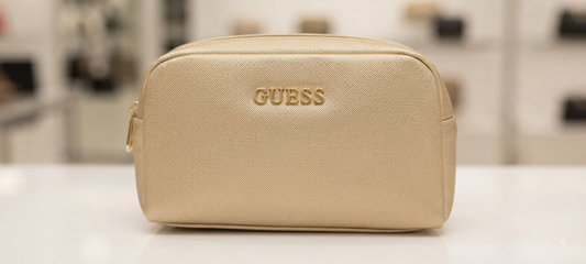 Guess Gold Cosmetic Bag