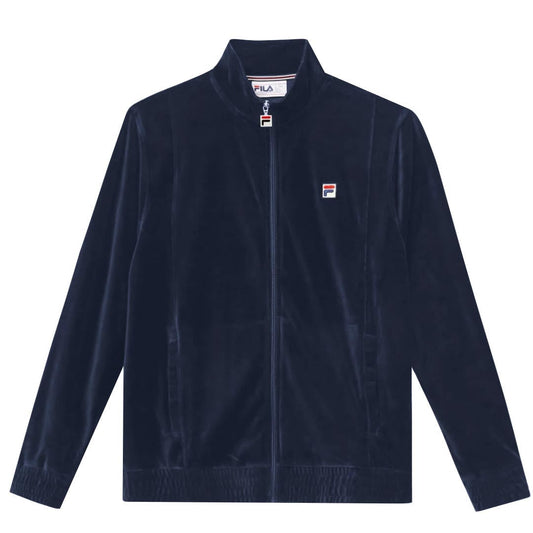 Fila Men'S O-Fit Velour Track Jacket 'Navy Blue'