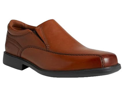 Clarks Men’s Tilden Free Leather Slip-On Dress Loafers –Light brown Comfortable Formal Shoes for Work & Special Occasions