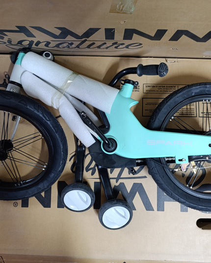 Zyklus 16" Spark Magnesium Kids Bike, Alloy Frame-- open box, Lightweight And Durable Bicycle, Adjustable Seat, Disc Brakes, For children Aged 4-8 Years, High Quality, Teal | ZYK-SPRK-TEL