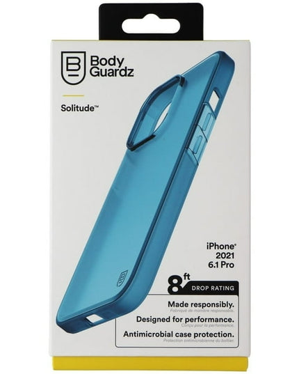 BodyGuardz Solitude Series Gel Case for iPhone 13 Pro - Neon Blue