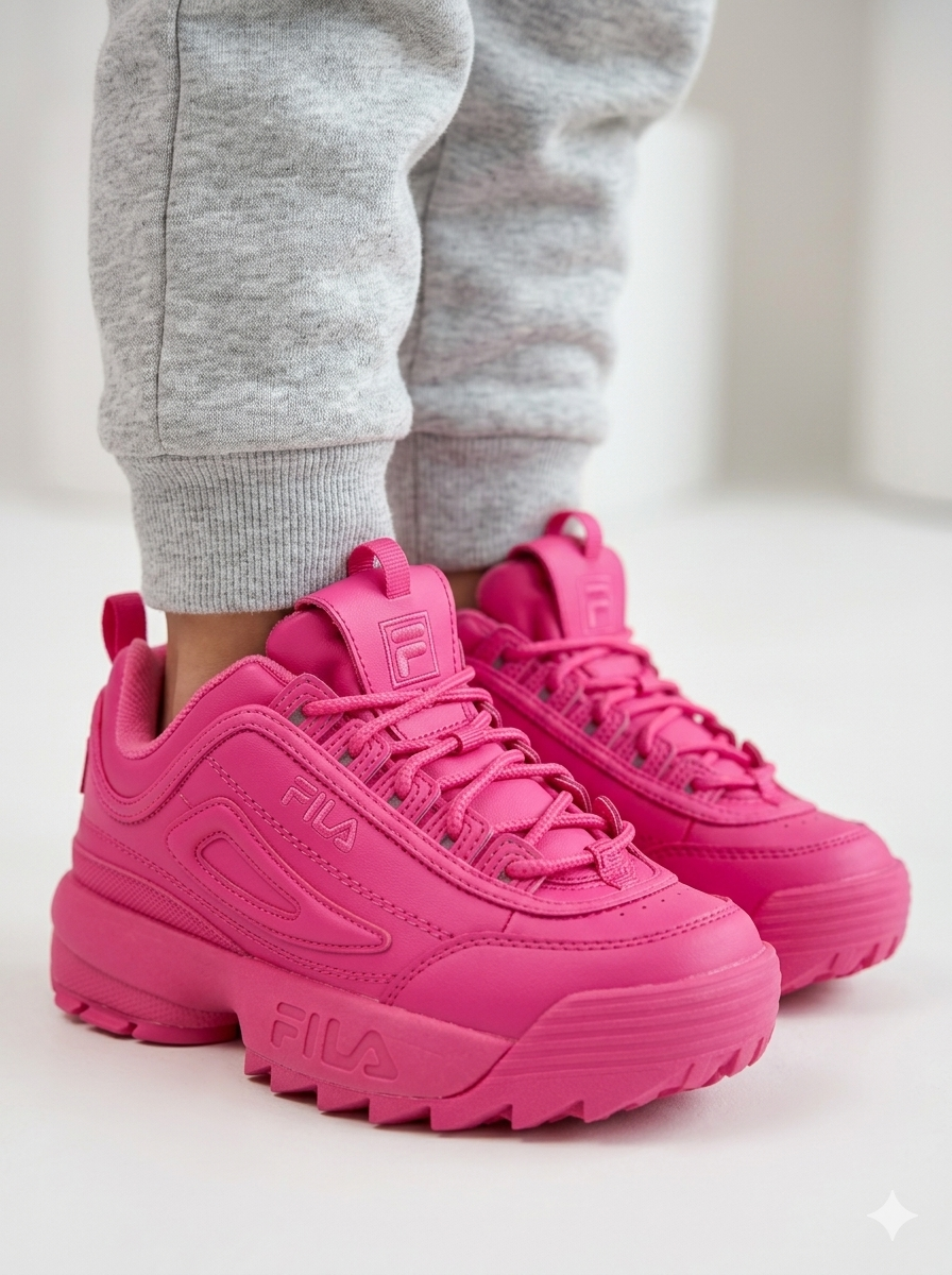 Fila Disruptor Ii Premium 'Super Pink' Kids Shoes