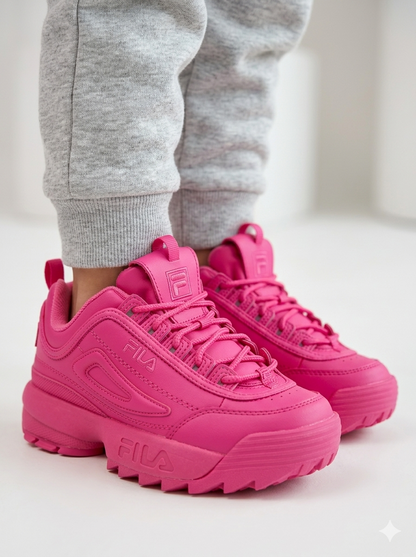 Fila Disruptor Ii Premium 'Super Pink' Kids Shoes