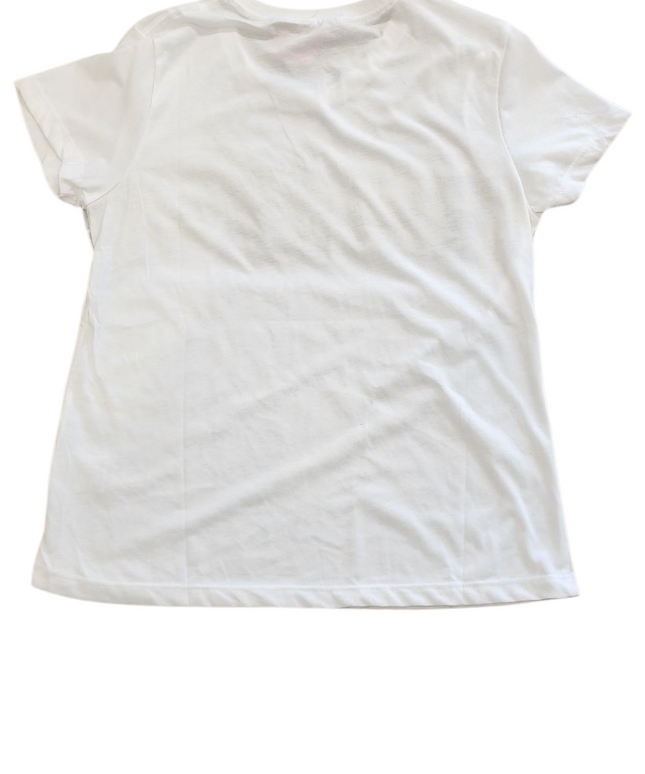 Dunlop Motorsport women's white T Shirt with Cameo Print
