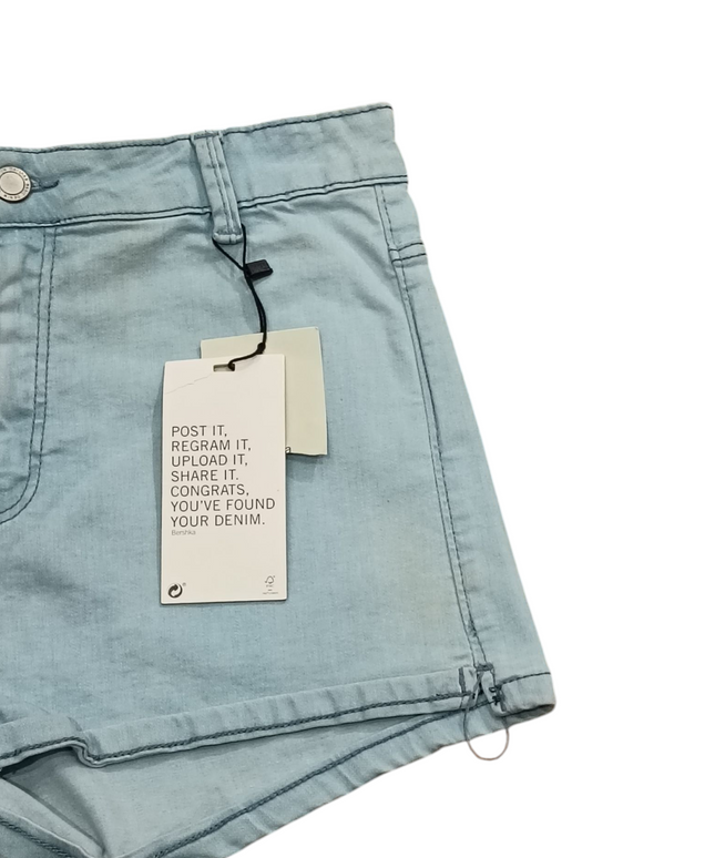 BERSHKA DENIM Women's Jeans Shorts Blue