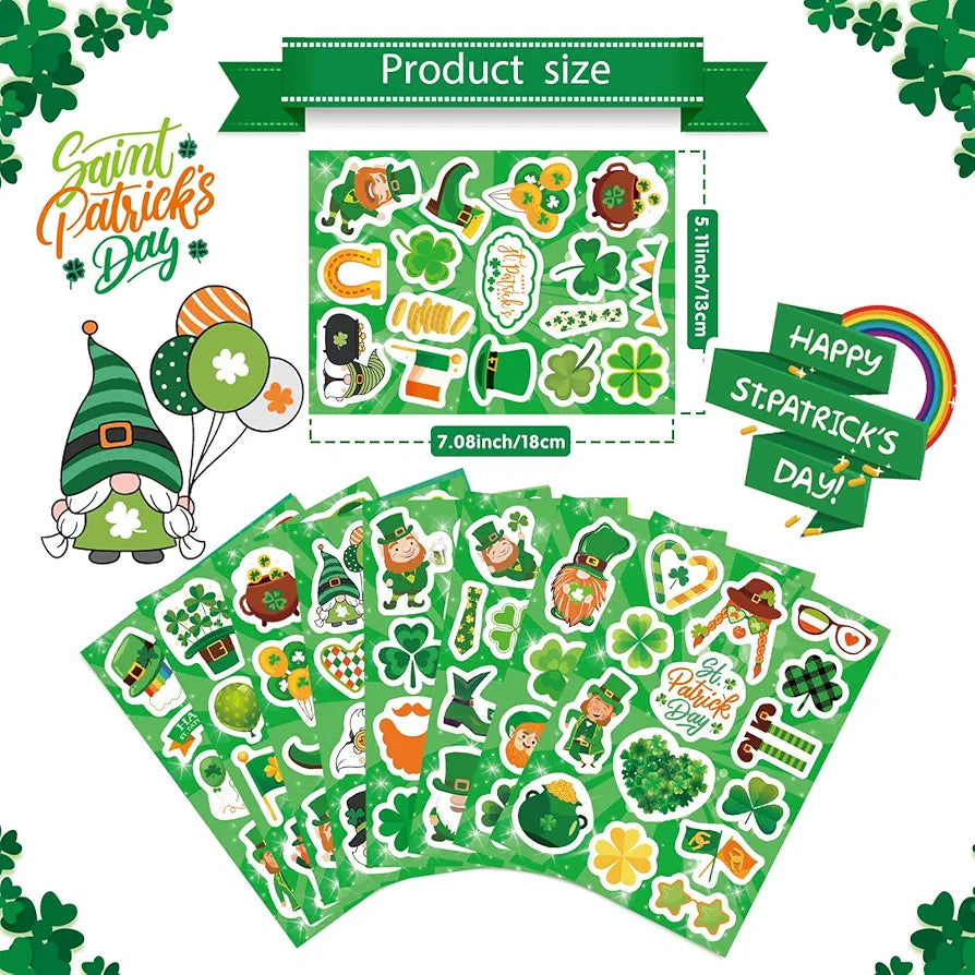 32Pcs St. Patrick'S Day Stickers - Shamrock Stickers For Kids