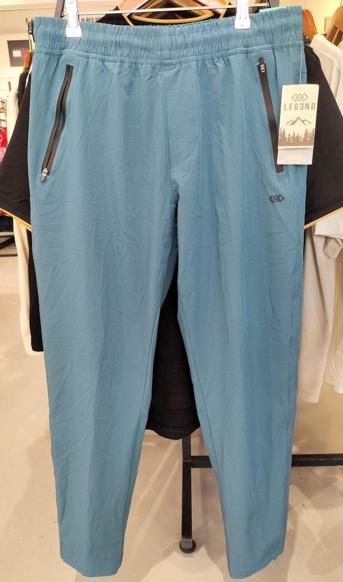 Leg3Nd Men'S Steel Blue Tapered Athletic Pants