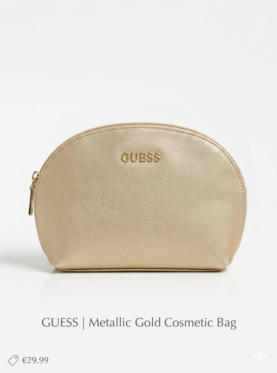 Guess Metallic Gold Cosmetic Bag (PWRIANP0170)