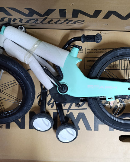 Zyklus 16" Spark Magnesium Kids Bike, Alloy Frame-- open box, Lightweight And Durable Bicycle, Adjustable Seat, Disc Brakes, For children Aged 4-8 Years, High Quality, Teal | ZYK-SPRK-TEL