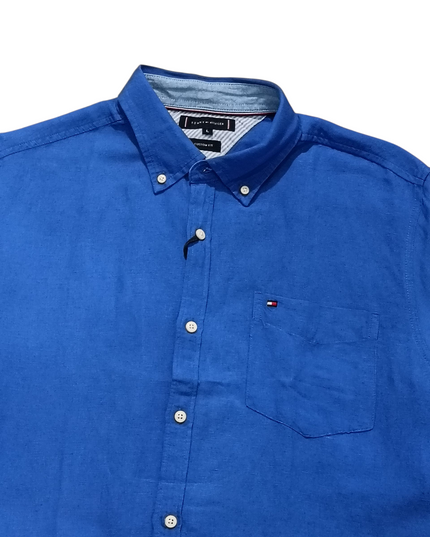 TOMMY HILFIGER CUSTOM FIT BLUE SHIRT