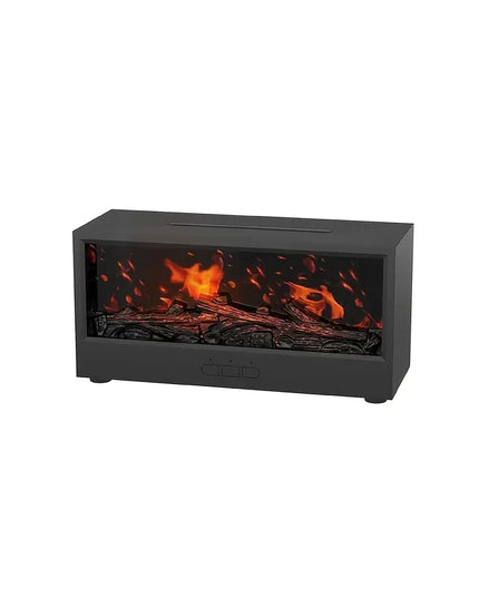 Flame Fireplace Aromatherapy Diffuser LED Night Light COLOR White