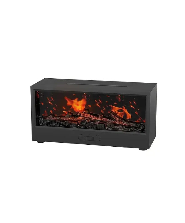 Flame Fireplace Aromatherapy Diffuser LED Night Light COLOR White