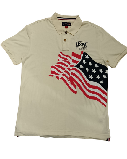 U. S.POLO ASSN SINCE1890 CREAM T-SHIRT