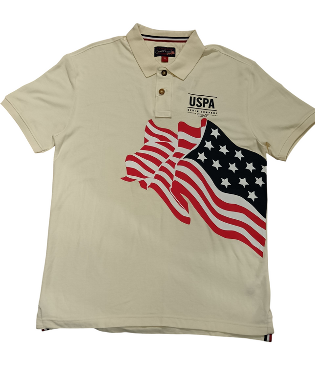 U. S.POLO ASSN SINCE1890 CREAM T-SHIRT