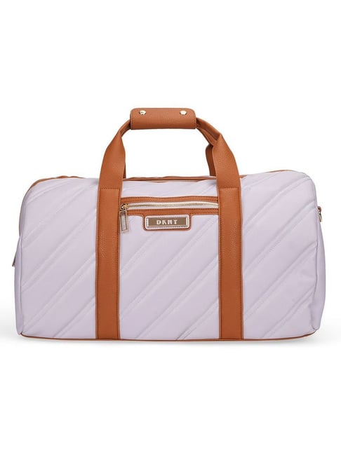 Dkny Lavender Bias Woven Design Medium Soft Sided Duffle Bag
