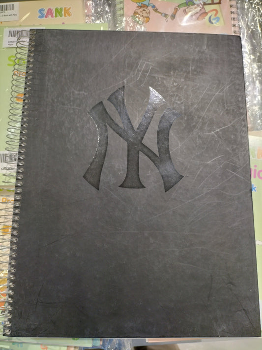 Major League Baseball "Ny" Black Notebook