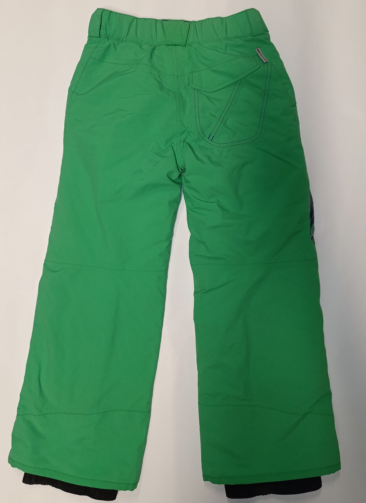 Back of Salomon green ski pants