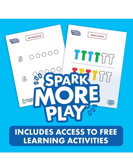 Educational Insights Design & Drill Patterns & Shapes Drill Toy, 58 Pieces with Toy Drill, Preschool STEM Toy for Home & Classroom, Ages 3+