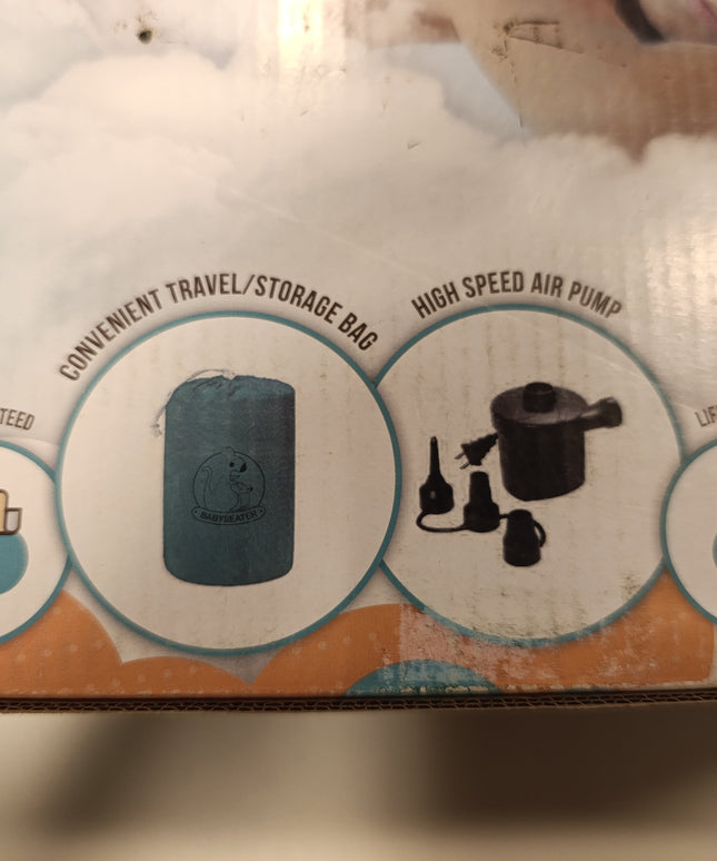 Inflatable toddler travel bed