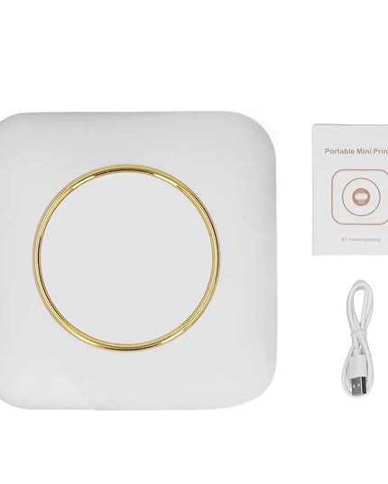 Photo Printer, Small Transparent Printer with Slide-Open Cover for Office