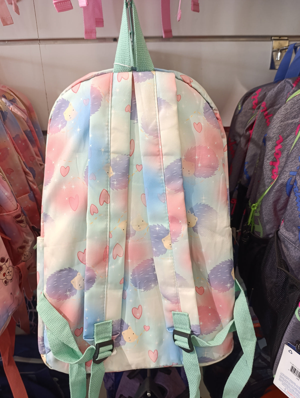 Happy Day Printed Backpack – Pastel Watercolour / Mint