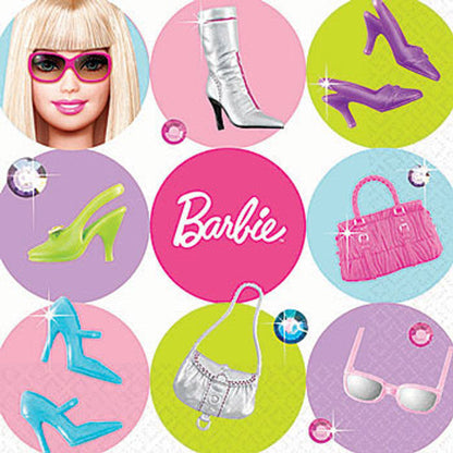 Designware Barbie 16Pcs Beverage Napkins (24.7 X 24.7 Cm)