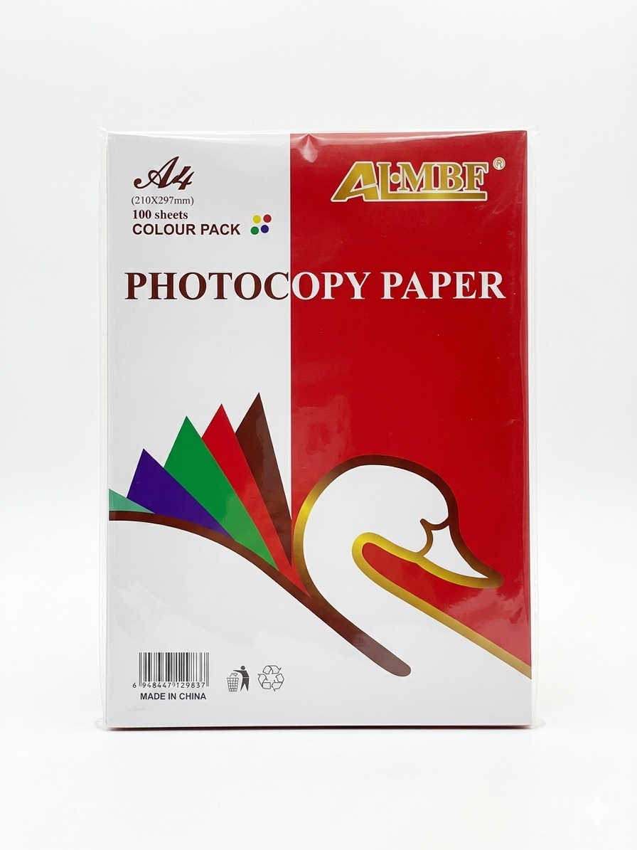 Photocopy Paper Color 5 Colour Pack - 100 Sheets (210X297Mm)