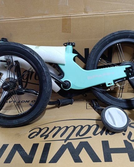 Zyklus 16" Spark Magnesium Kids Bike, Alloy Frame-- open box, Lightweight And Durable Bicycle, Adjustable Seat, Disc Brakes, For children Aged 4-8 Years, High Quality, Teal | ZYK-SPRK-TEL