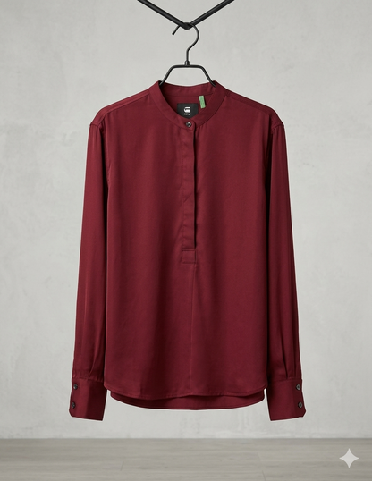 G-Star Raw Road Shirt Wmn L/S Satin Bright Russet Color D1179885559819