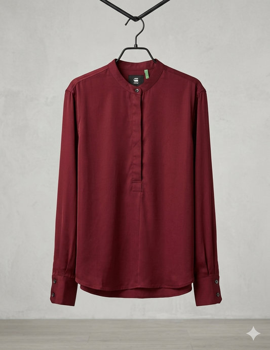 G-Star Raw Road Shirt Wmn L/S Satin Bright Russet Color D1179885559819