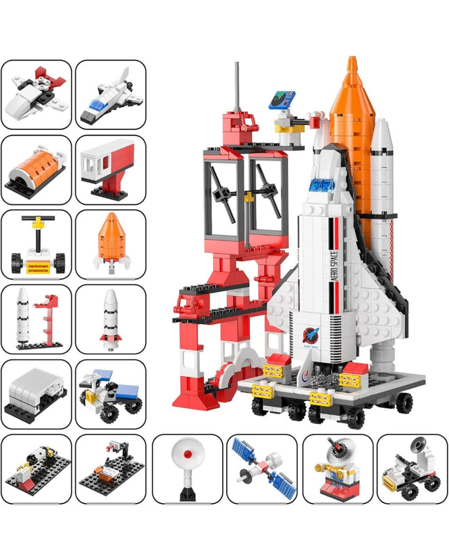 16 in 1 Space Rocket Launch Center Building Toy Set