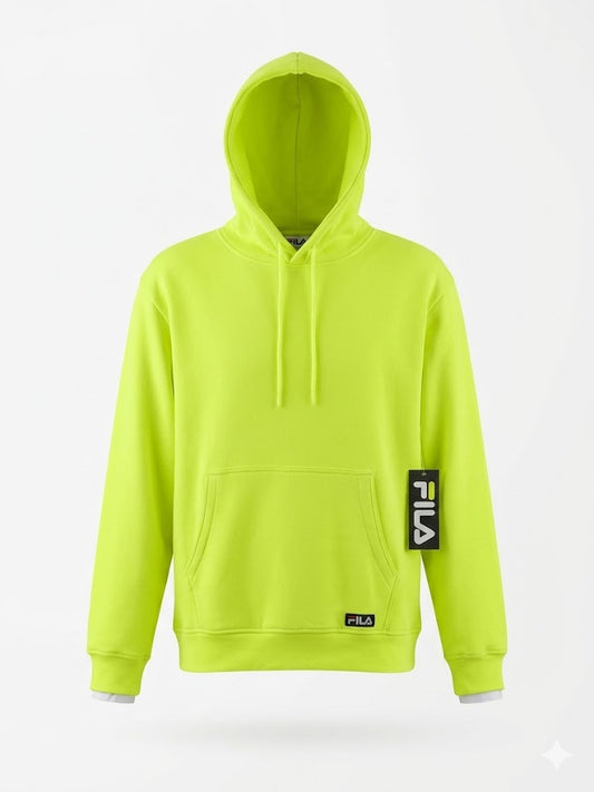 Fila Hi Vis Pullover Hoodie 'Electric Lime'
