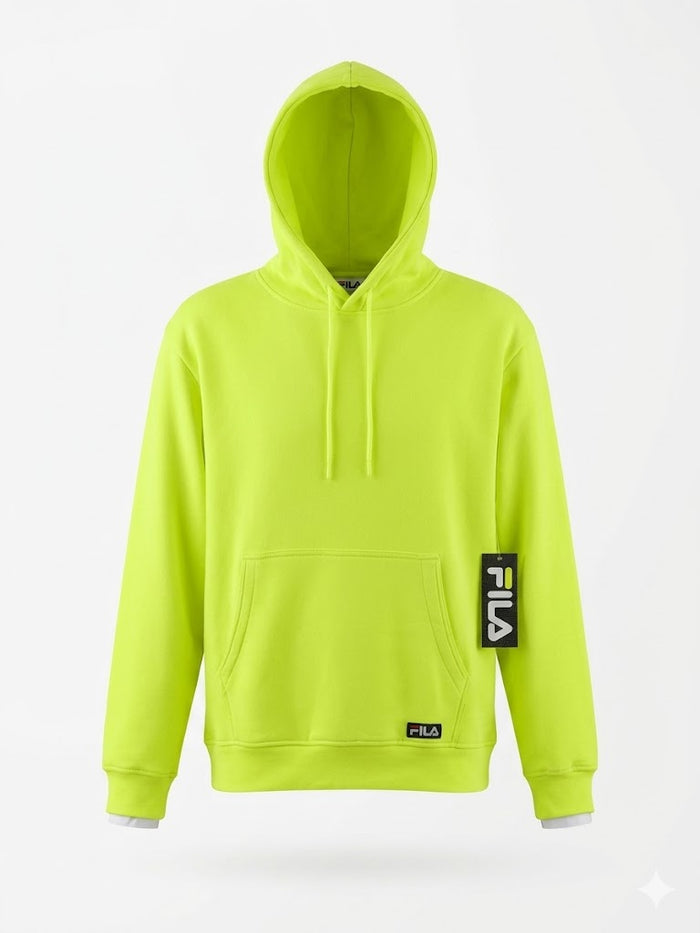 Clearance of Fila Hoodie – Hi Vis Pullover Hoodie 'Electric Lime'