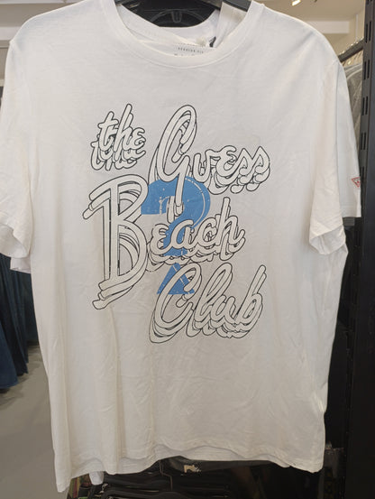 Guess The Beach Club Men'S T-Shirt White