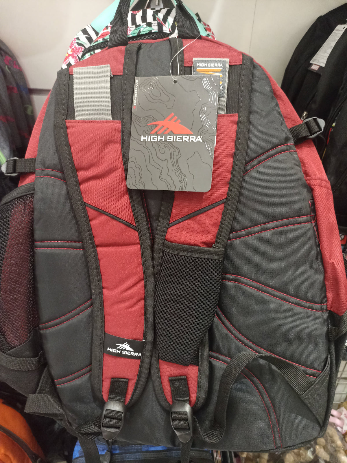 High Sierra Red & Black Multi-Compartment Laptop Backpack