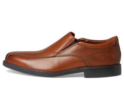 Clarks Men’s Tilden Free Leather Slip-On Dress Loafers –Light brown Comfortable Formal Shoes for Work & Special Occasions