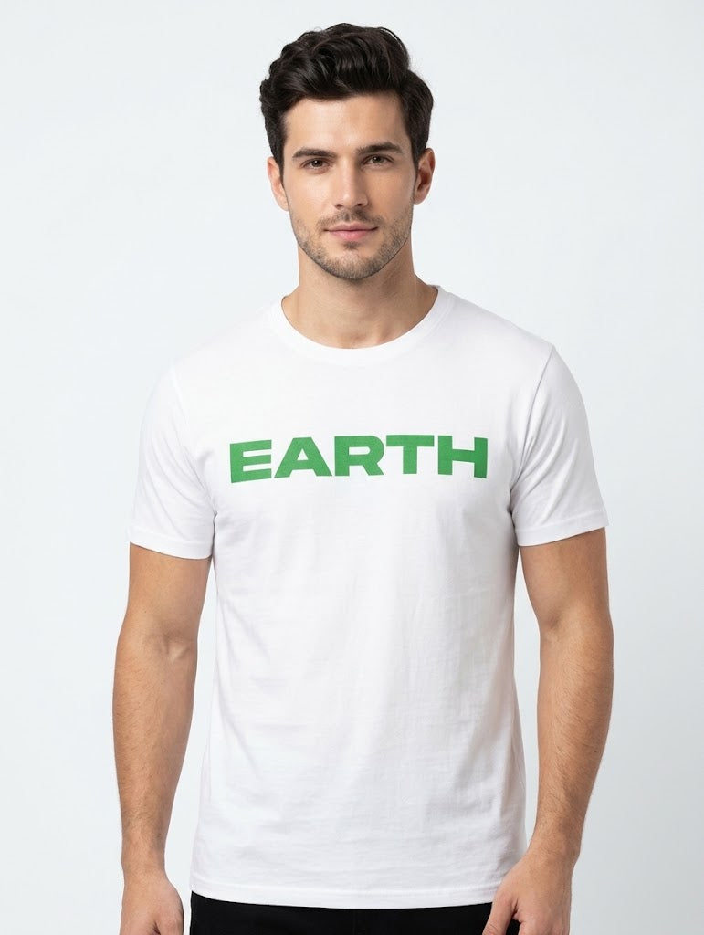 BE STYLE EARTH T-SHIRT FOR MAN white
