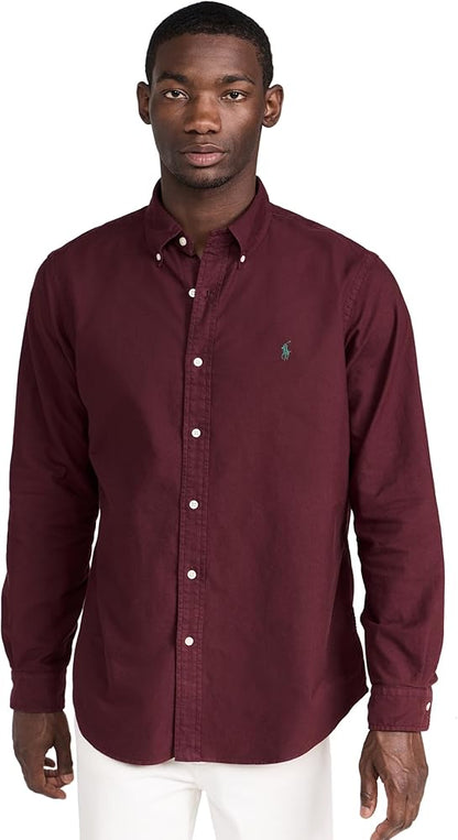 Polo Ralph Lauren Men's Oxford Shirt, Wine