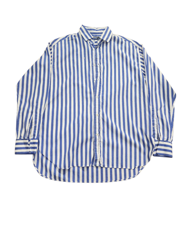 Ralph Lauren blue and white striped women's shirt