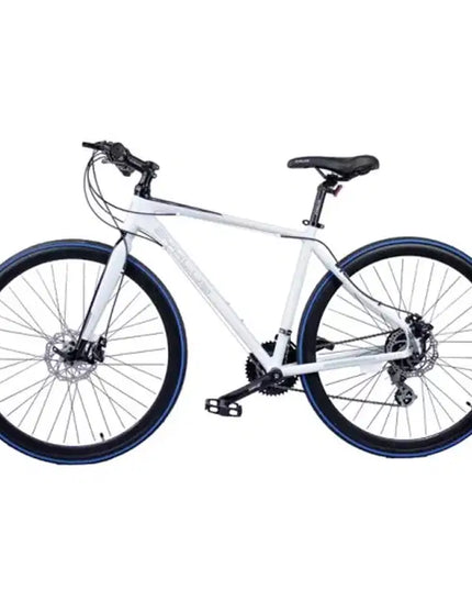 Zyclos Hybrid Bike - 700C - White/Black ZYK-ZES-- open box-WB
