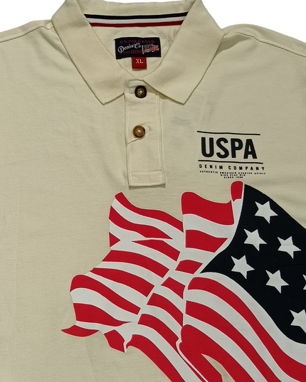 U. S.POLO ASSN SINCE1890 CREAM T-SHIRT