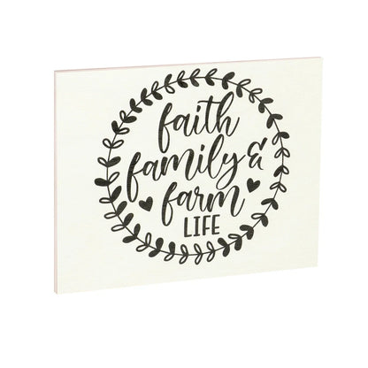 Jennygems Faith Family Farm Life Wooden Sign Decor