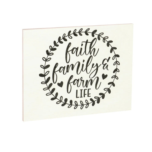 Jennygems Faith Family Farm Life Wooden Sign Decor