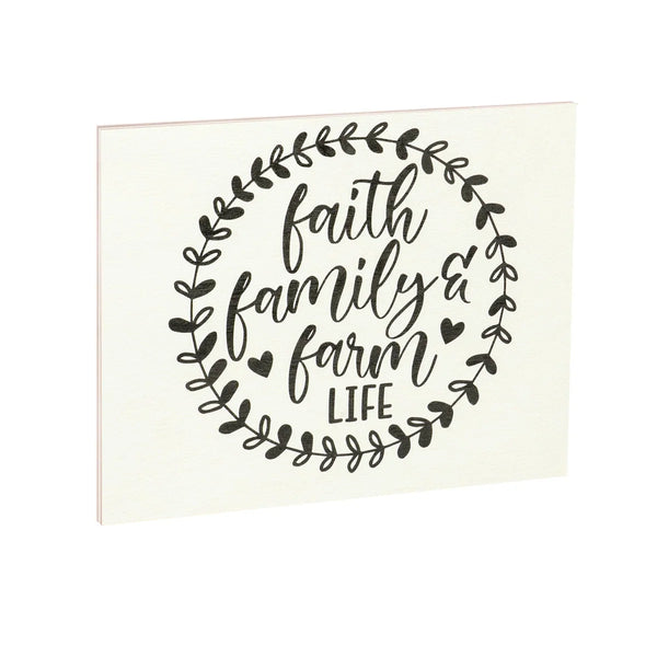 Clearance of JennyGems Home Decor – Faith Family Farm Life Wooden Sign