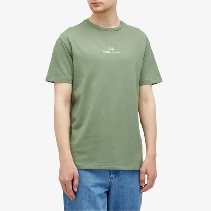 Polo Ralph Lauren Men'S T-Shirt Central Logo Classic Oversized Fit Mid Green