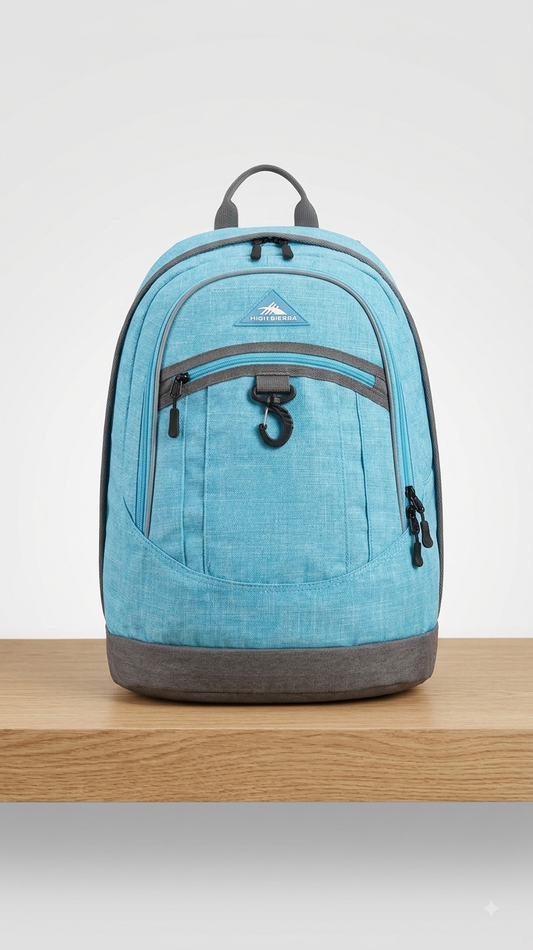 High Sierra Everyday Backpack - Durable Sky Blue Polyester