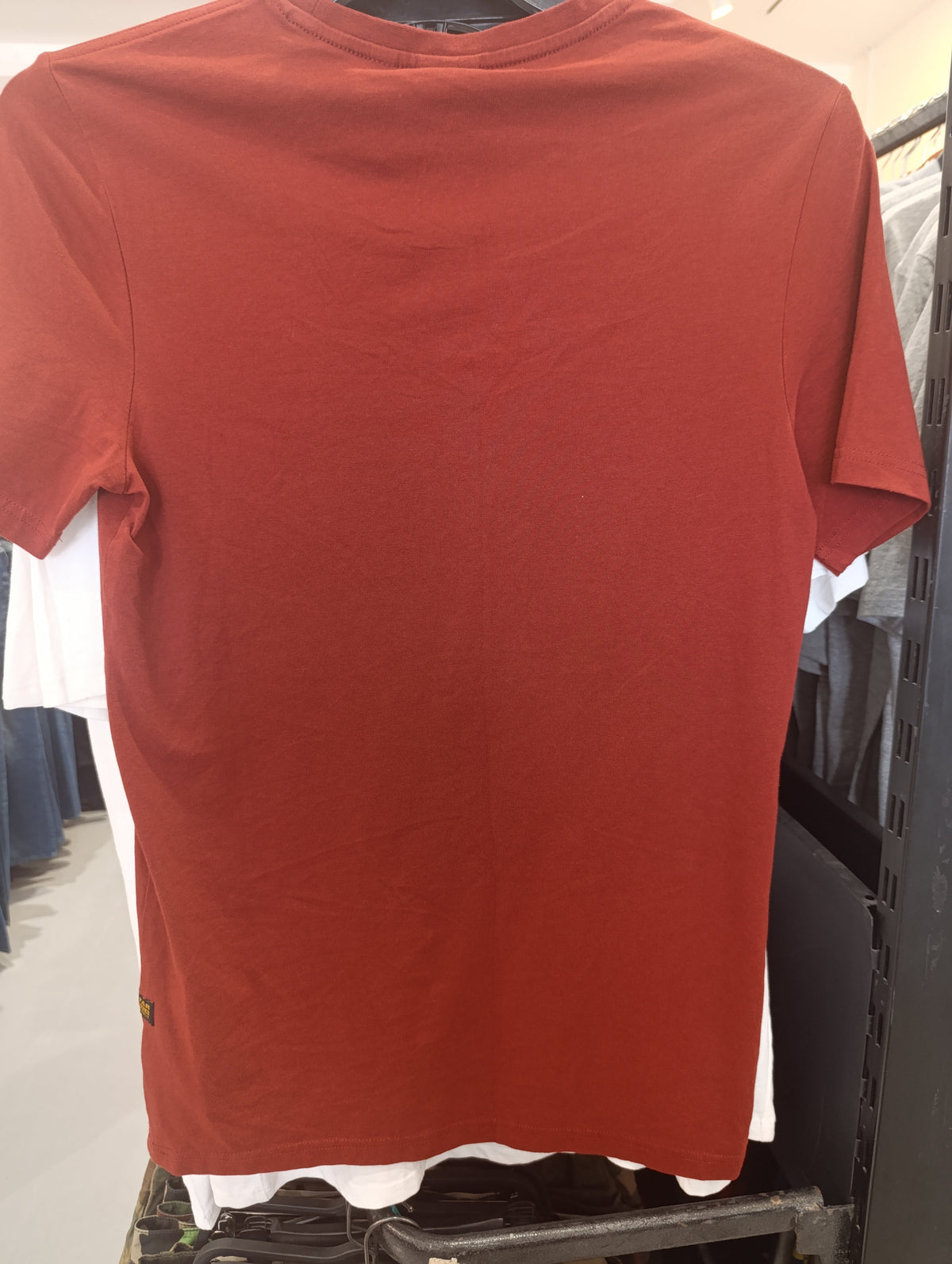 G-Star Raw Graphic Print Glitch Effect T-Shirt - Burgundy