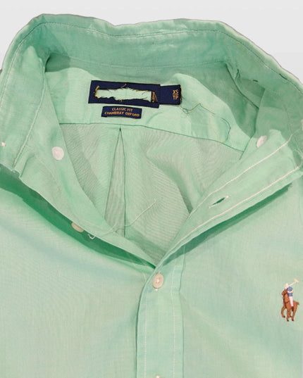 RALPH LAUREN CLASSIC FIT CHAMBRAY OXFORD  women's shirt